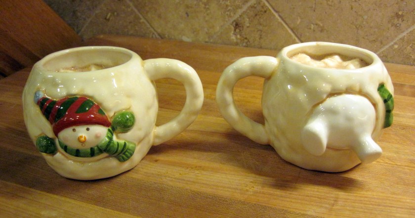 Hot cocoas all around.