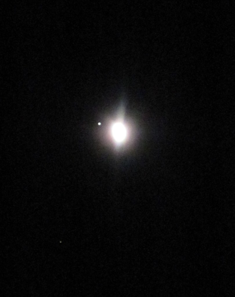 Conjunction of Jupiter and the moon.