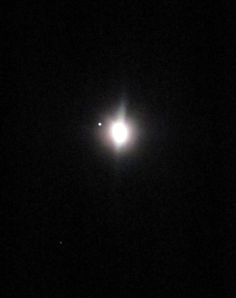 Conjunction of Jupiter and the moon.