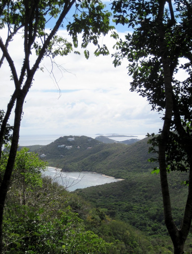 Looking SSW from Lameshur Trail. Reef Bay in the foreground.